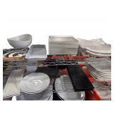 contents of Rack - Plates - Serving Dishes - Bowls - Etc