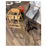 Reasturant High Chair Violin Stand Folding Chair