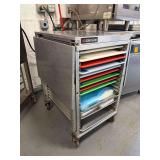 CresCor Stainless Steel Bakers Cart - with Drop Leaves