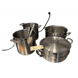 Stainless Steel Cookware - Stock Pots (8.3Qt) & Shallow Pans