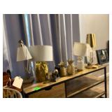 4 Table Lamps 22',12' 12' and a 21' Tall 3 Pieces of Table Decor