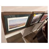 2 San Francisco Framed/Matted Prints 1 Mexican Yarn Painting