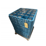 4 Dozen Wine Glasses - In 3 Dish Racks and on Cart