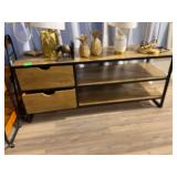 Wood and Metal Coffee Table 56' x 18' c 24'