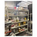 Plastic Shelf on Wheels Plus all Contents 60' x 23' x 75'