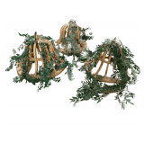 3 Wooden Bell Shaped Lights 4’Diameter X3’H. Approximately