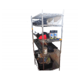 6'x4'x20' Rolling Rack Contents Included - Spray Paint - Sledgehammer - Various Tools and Hardware
