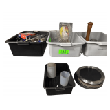 Contents of Totes - Utensils - Pepper Mill - Trays