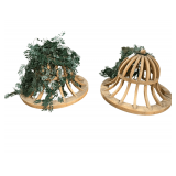 2 Wooden Bell Shaped Lights 4’Diameter X 3’H. Approximately