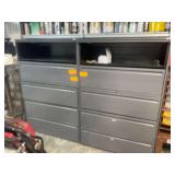 2 Metal Cabinets Vertical Drawers 42" x 18" x 63" Each