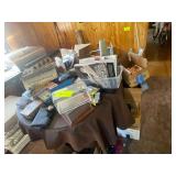 All Items on Top of Table Plus an Assortment of VHS Tapes