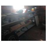 Various Contents on Back Corner Shelves - Motorcycle Parts - Filters - Stickers - Cds - VHS