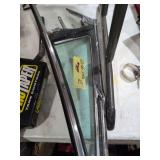Left Front Vent Window 1965-66 Impala, Bicycle Handlebars, Miscellaneous Plastic Parts in bag