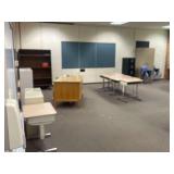 Contents of Room Containing Desks, Chairs, Tables, Cabinet, Etc.