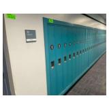 Bank Of Blue Lockers 23' Long x 5' Tall