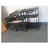 2 Rolling TV Stands
