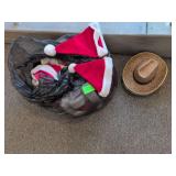 straw hats, Santa Claus Hats Large Bag