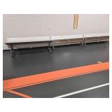 4 Rolling Bleacher Benches 8'