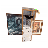 4 Framed/Matted Prints Assorted Sizes Ballot Box 4’H.