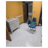 Contents of Room - Chairs- Rolling Table Plus Contents of Closet Coats - Crutches- Suitcase