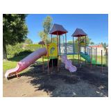Kids Outdoor Play Ground - With Spring Horse - Buyer will Need to Remove