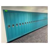 Bank Of Blue Lockers 23' Long x 5' Tall