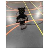 3' Wooden Welcome Bear