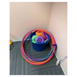 Bin of Frisbees, Various Hula Hoops