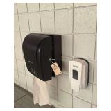 Paper Towel Dispenser, Soap Dispenser, Clock