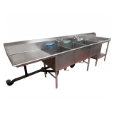 Triple Bowl Sink - 11ft - Buyer Will Need To Disconnect