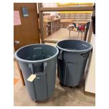 2 Rolling Garbage Bins