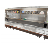 Delfield Serving Station with Sneeze Guard - 74in - with Tray Counter