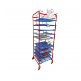 Bakers Rack / Cart - 15in x 27in x 75in