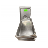 10 Stainless Pans with 4 Lids