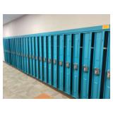 Bank of School Lockers 23' x 12' x 4.5'