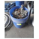 Bucket of Metal Steel Chains