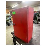 Red Metal Cabinet 18" x 11" x 29"