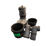 Metal Slip Joint or Pipe Connector, Metal Exhaust Bellows Joint, Galvanized Circle Lock End Plug or End Cap