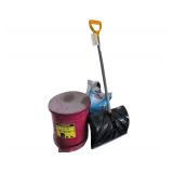Justrite 10 Gallon Oily Waste Can (Model 09300), Snow shovel, Salt crystals for water softener