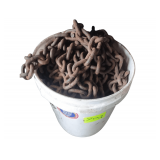 Bucket of Metal Steel Chains