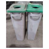 Rubbermaid Slim Jim Bottle and Can Recycling Lid Containers
