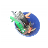 Bucket Containing, Caulk Gun, Grease Gun,, Screwdrivers, Pilers, Etc.