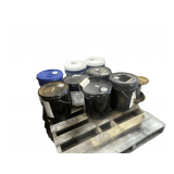 (8) 5-gallons pails  - (43) Synthetic 220 Gea Oil, (2) 15W-40 Motor Oil, (2) 75W-80 gear oil