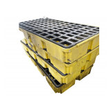 (4) Oil Containment for 5 -55G drums - 52" X 27" x 7"