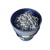 Bucket of Metal Steel Chains