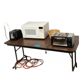 6’L. Folding Table Includes Items On Top