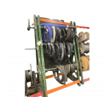 Hose Rack 40" x 24" x 74" with Contents - 1" Water Hose - Air Hose from 1/8" through 5/8" - Push on Fuel line 1/2" and 5/8"