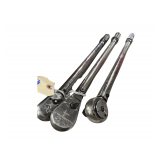 (2) - 1/2" Drive and 1 - 3/8" Drive - The Husky is 0-250LB and Gearwrench is 0-150. the 3/8 drive is 0-100