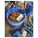 Bucket of Metal Steel Chains