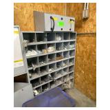 Hose Box 19" x 14" 12" and Parts Rack with Contents 35" x 12" x 46"